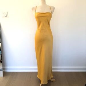 NWT yellow strappy gown